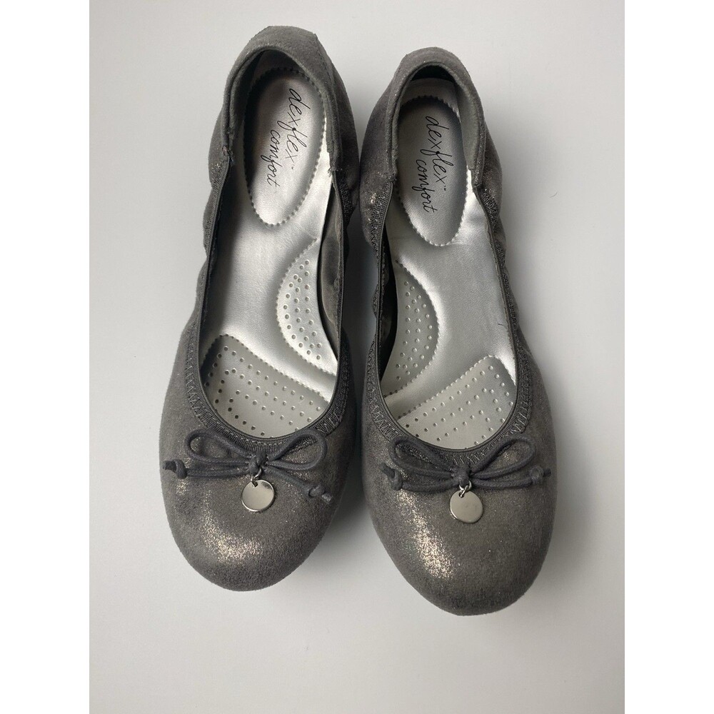Dexter Comfort Women’s Ballerina Slip On Flat Shoes Gray 7.5 Balletcore